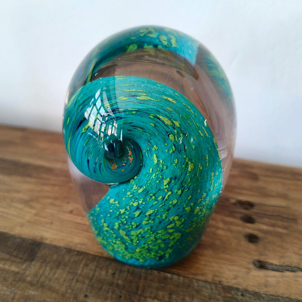 Koru Paperweight Large | New Zealand Glass Art | Lava Glass