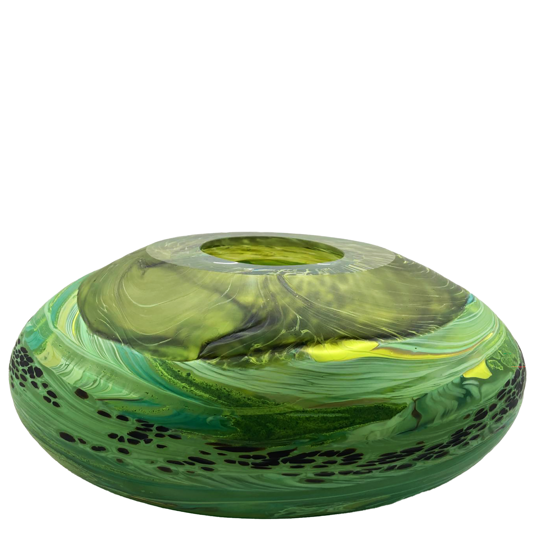 Over Rolling Hills River Stone Large 11336 | Glass Art | Lava Glass