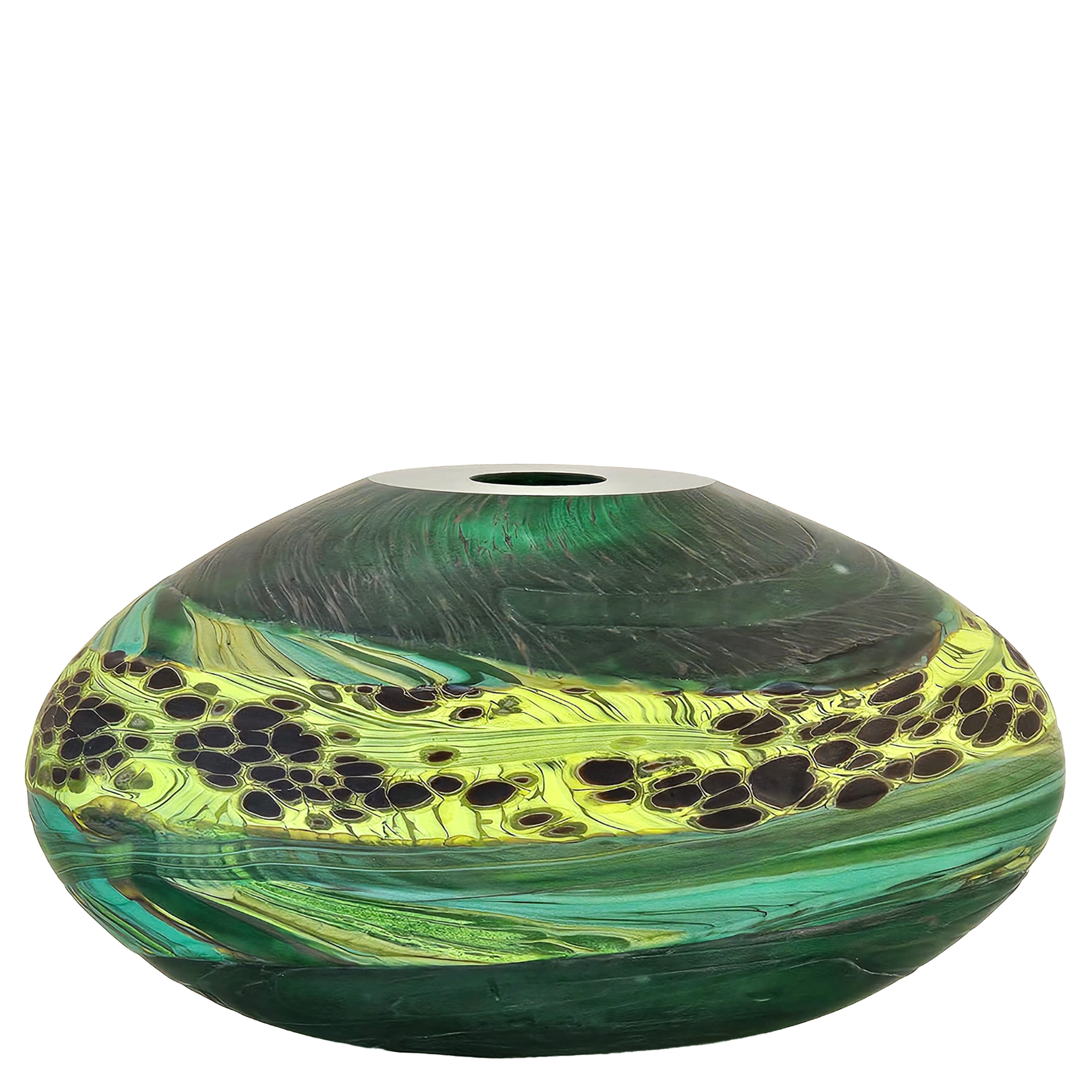 River Rocks Glass Over Rolling Hills River Stone Large 11369 | Premium Glass Art | Lava Glass