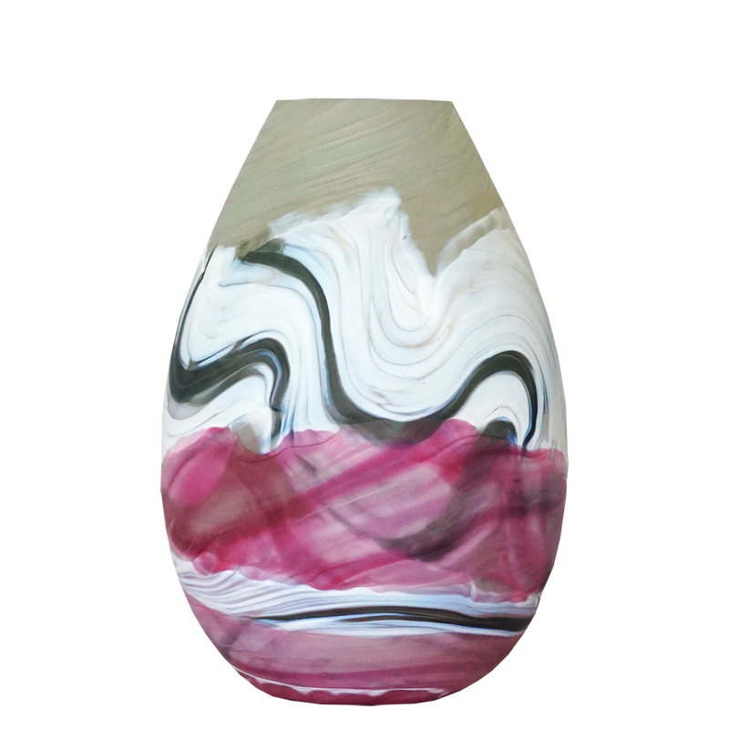 Pink and White Terraces Teardrop Small