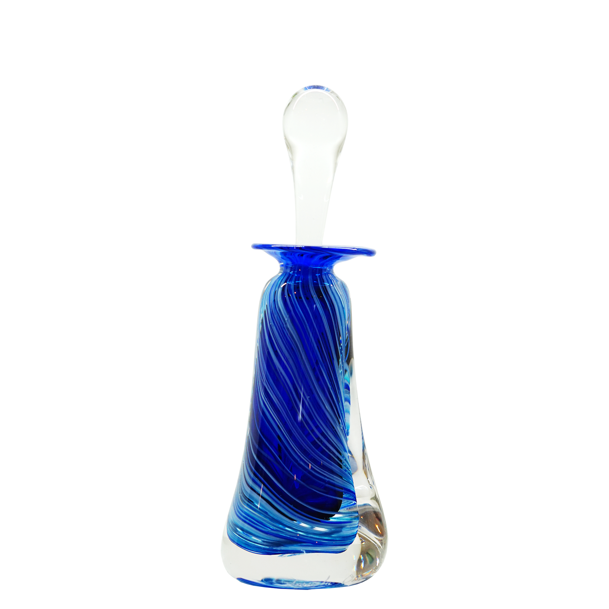 Reed Triangle Perfume Bottle | New Zealand Glass Art | Lava Glass